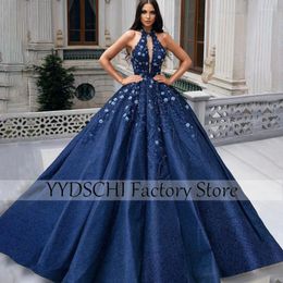 Party Dresses Evening 2024 Dress Formal Appliques V-Neck For Women Ruched Ball Gown Backless Exquisite Sleeveless Prom