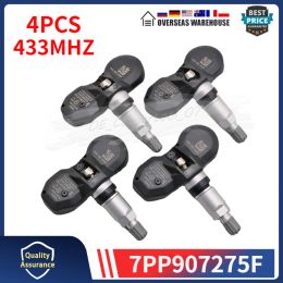 7PP907275F 7PP907275B 4Pcs Car Tire Pressure Sensor TPMS 433MHZ For Volkswagen Touareg Audi A4 A6 A8 Q7 R8 Porsche Panamera 911