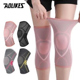 AOLIKES 1PCS Knee Brace Support for Arthritis Joint Nylon Sports Fiess Compression Sleeves Kneepads Cycling Running Protector L2405