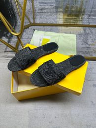 Metallic Slide Sandals Luxury Woman Sandal brand flip flops for women High quality Stylish Slipper Fashion 0517