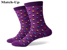 mens combed cotton brand men socks Colourful dot casual socks us size 7 512 3726057227