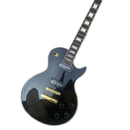Black Beauty LP Custom Electric Guitar rosewood Fingerboard Gold Hardware P90 Pickups Free Shipping