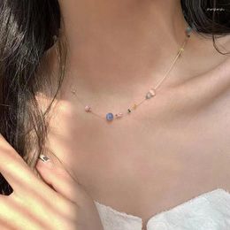 Pendant Necklaces Bohemian Fish Line Beads Choker Candy Colour Beach Jewellery Summer Clavicle Necklace For Women Charm Invisible Fishing