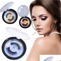 False Eyelashes 28 Styles Mink Lashes 3D Silk Protein Long Lasting Lash Natural Makeup Laser Round Box Packaging Drop Delivery Health Otmks