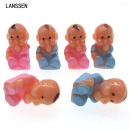 Party Decoration 100Pcs Mixed Small Plastic Baby Dolls Sitting Babies Shower Favours Supplies For Cake Top DIY Decorations 14 X 25mm
