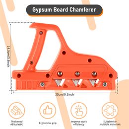 Plasterboard Quick Cutter Gypsum Board Hand Plane Drywall Edge Chamferer 45°/60° Woodworking Plasterboard Edger Cutting Tool
