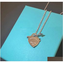 Chain Rose Gold Sier Jewellery Bracelet Chains Link Luxury Jewellery Heart Necklaces Bracelets For Women Set Custom Men Love Arrow Plat Othx7