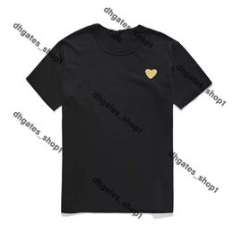 Fashion Mens Cdg Shirt T Shirt Garcons Designer Shirts Red Commes Heart Casual Womens Des Badge Graphic Tee Heart Behind Letter On Chest Play Shirt Sleeve 404
