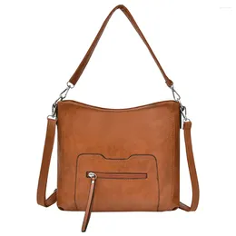 Shoulder Bags Retro Women Bag Top-Handle Big Capacity Female Tassel Handbag Fashion Purse Ladies PU Leather Crossbody Sac