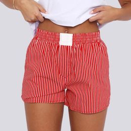 Women's Shorts Cute Soft Striped Short Pants Home Nightgown For Women High Elastic Waist Summer Casual Boxers