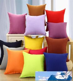 1818inch Sofa Throw Pillowcase Pure Colour Polyester White Pillow Cover Cushion Cover Blank Pillow Case Home Decor Gift Customise 4183067