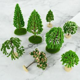 Decorative Flowers 1Pc Small Artificial Tree Potted Plant Pot Fake Ornaments Home Room Table Decoration Garden Decor