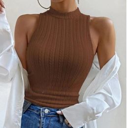Men's Suits 2024 And Women's Twisted Solid Knitted Round Neck Tank Top Designer Tees Fashionable Clothing