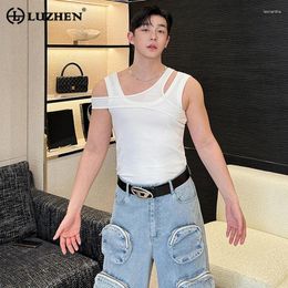 Men's Tank Tops LUZHEN Multifunctional Wearing Plain Fashion Sleeveless Vests Summer Original Personalised Trendy Street LZ3495