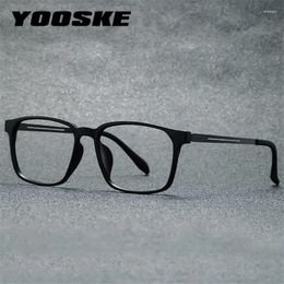 Sunglasses Frames YOOSKE Fashion TR Square Women Glasses Frame Clear Men Anti Blue Light Titanium Eyewear Optical