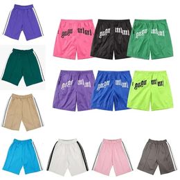 Mens Palms Shorts Womens Designers Short Pants Letter Printing Strip Webbing Casual Five Point Clothes Summer Beach Clothing PL A Dc