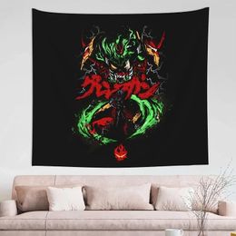 Tapestries Anime Gurren Lagann Tapestry Wall Hanging Home Decor For Bedroom Curtains Dormitory Door One Size