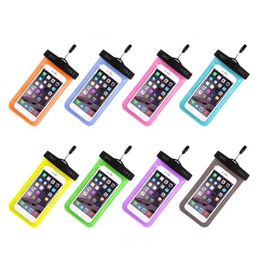 Dry Bag Waterproof cases bag PVC Protective universal Phone Pouch Bags For Diving Swimming Smartphone up to 5.8 inch Mobile Case Factory Price