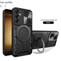 New Design Phone Cases For Samsung Galaxy A54 A34 A24 A14 A04 A Series With 360 Degree Rotation Ring Holder Kickstand Slide Lens Protection Shockproof 244