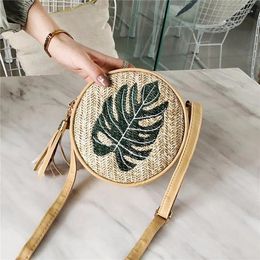 Shoulder Bags Square Round Multi Style Straw Bag Handbags Women Summer Rattan Handmade Woven Beach Circle Bohemian Handbag