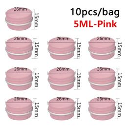 10Pcs 5/10ml Empty Aluminium Tin Jar For Refillable Cosmetic Bottle Cream Candle Container Tea Packaging Cans Mini Metal Box