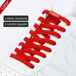 Shoe Parts 1Pair No Tie Shoelaces Multicolour Elastic Laces For Kids And Adult Sneakers Shoelace Quick Lazy 12 Color Shoestrings