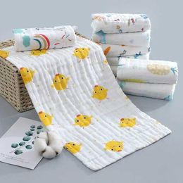 TFJZ Bibs Burp Cloths Soft newborn plain handle baby cartoon cotton feeding towel bib absorbs Saliva fabric supplies 25x50CM d240522