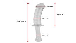 Women Glass Dildo Sex Pyrex Crystal Dildo Glass Sex Toys for Woman Anal Toys Adult Crystal Female Sex Products with handle4661595