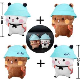 Plush Dolls Inventory Bubu and Dudu Panda Plush Cute Cartoon Panda Bear Doll Kawaii Filling Soft Pillow Toy Birthday Gift H240521