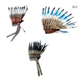Party Supplies Feather Headdress Delicate Ethnic American Headwear African Tribe Stage Halloween Hairband