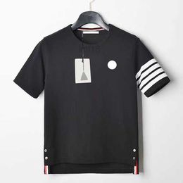 Designer t Shirt Men's T-shirts Mens t Shirts Striped Pattern Designer Tshirts Embroidery Budge Unisex Shorts Sleeves High Quality Tops Tees Asian Size S-3xl