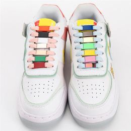 DIY Blank Shoelaces Buckle Shoes Decorations Sneaker Kits Metal Buckle Stylish and Suitable for All Kinds of Flat Laces