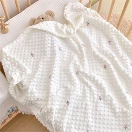 Newborn Cotton Minky Soft Baby Swaddle Wrap Blanket Infant Bedding Crib Sheet Quilt Toddler Comforter Sleep Cover