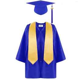 Clothing Sets Children's Academic Dress School Uniforms For Children 2024 Preschool Kindergarten Graduation Gown Shawl Tassel Cap