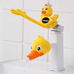 Bath Toys Bathroom faucet extender childrens bathroom toy cartoon handle baby hand washing tool sink accessories water spray tool d240522