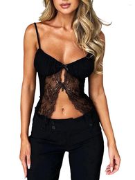 Women's Tanks Women Y2k Cami Shirt Lace Trim Sexy Tank Tops Spaghetti Strap Going Out Crop Top Summer Vest Cute Camisole