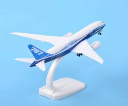 Aircraft Modle 18cm alloy Boeing 787 prototype simulation passenger jet aircraft model civilian aircraft model gift collection display S2452204