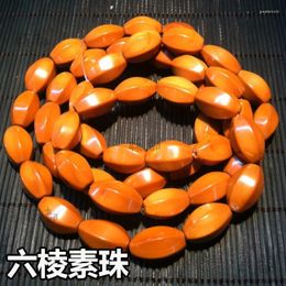 Strand Nut Hexagonal Bracelet 50 Olive Hu Carving Plain Core Hand String Loose DIY Accessories Buddha Beads Wh