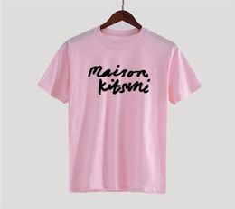 19ss Maison Kitsune Letter Geometric Printed Stylist T Shirt Fashion Summer T Shirt Tee Casual Men Women Street Short Sleeve HFHLT6960646
