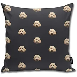 Pillow Throw Covers The Goldendoodle Grey Cover Pillowcases 18x18inch Cases For Home Sofa Chair Decoration