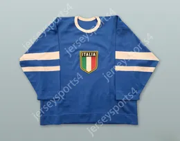 Custom ITALIA 22 BLUE HOCKEY JERSEY Top Stitched S-M-L-XL-XXL-3XL-4XL-5XL-6XL