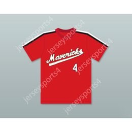 CUSTOM BING RUSSELL 4 PORTLAND MAVERICKS RED BASEBALL JERSEY THE BATTERED BASTARDS OF BASEBALL NEW ANY Name Number TOP Stitched S-6XL