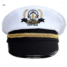 Berets X5QE Captain Hat Costume For Women Men Teenagers Sailor Party Decoration