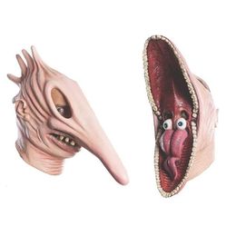 Party Masks Scary Adam Barbara Mask Latex Headgear Horrible Movie Beetle Juice Halloween Party Cosplay Props 230820 Gjdpm