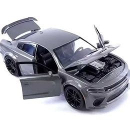 Diecast Model Cars 1 24 Challenger Charge SRT Hellcat Alloy Sports Car Model Diecast Metal Toy Race Vehicle Car Model Simulation Childrens Toy Gift