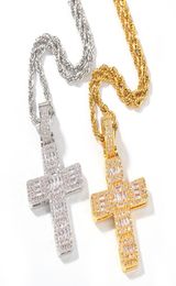 Hip-hop Classic Jesus Pendant AAA Zircon CZ Stone Gold Iced Out Stainless Steel Necklaces for Men Street Dance Rapper Jewelry2803279