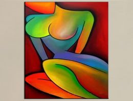 Hand painted Abstract Nude Oil Paintings on Canvas Large Colourful Painting Home Decor Wall Art Gifts1329368
