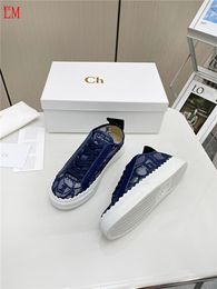 Luxury designer Laurens Low Top Women's Laces Color Blue Lagoon Sneakers With Original Box