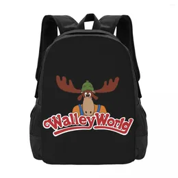 School Bags Wally World Simple Stylish Student Schoolbag Waterproof Large Capacity Casual Backpack Travel Laptop Rucksack