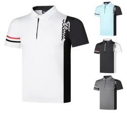 Men039s Golf Shirt Summer Sports Golf Apparel Short Sleeve Tshirt Quick Dry Breathable Polo Shirts for Men Golf Wear 2204269597876